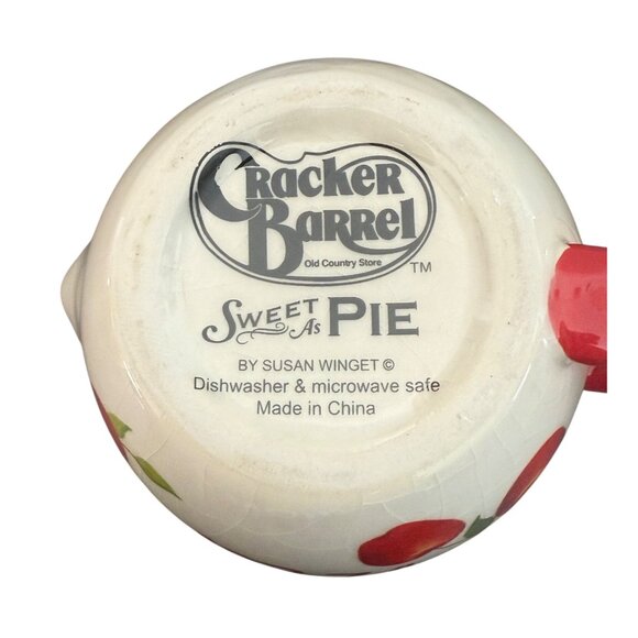 Cracker Barrel Measuring Cups Set Of 4 Apple Design Susan Winget Ceramic - Picture 6 of 11